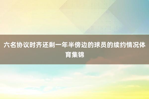 六名协议时齐还剩一年半傍边的球员的续约情况体育集锦