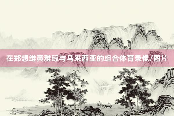 在郑想维黄雅琼与马来西亚的组合体育录像/图片