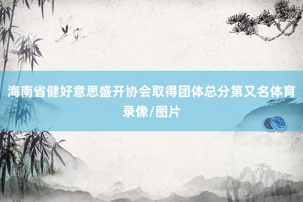 海南省健好意思盛开协会取得团体总分第又名体育录像/图片