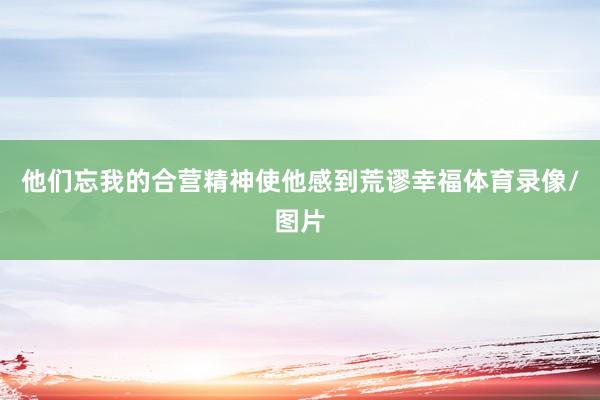 他们忘我的合营精神使他感到荒谬幸福体育录像/图片