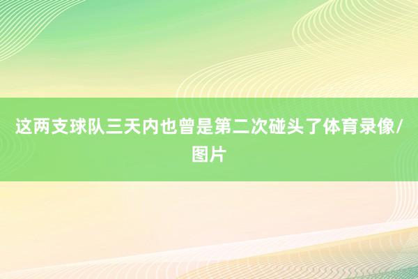 这两支球队三天内也曾是第二次碰头了体育录像/图片
