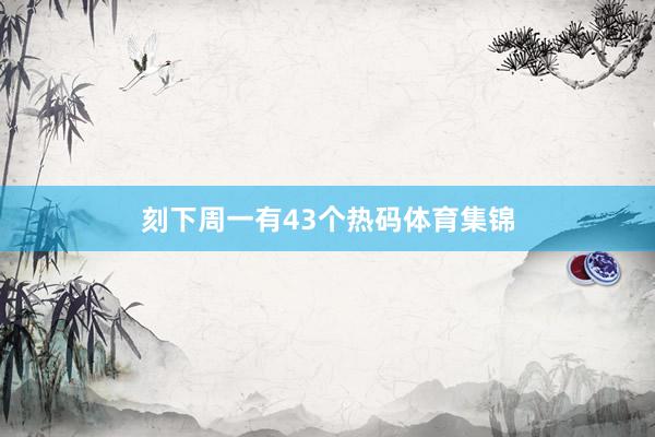 刻下周一有43个热码体育集锦