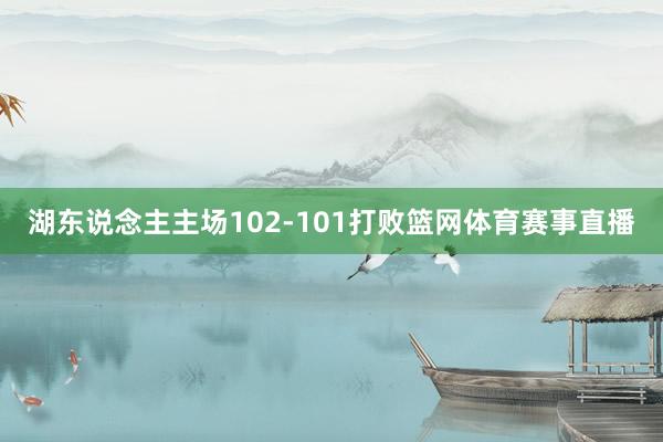 湖东说念主主场102-101打败篮网体育赛事直播