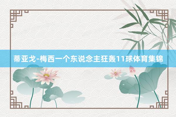 蒂亚戈-梅西一个东说念主狂轰11球体育集锦