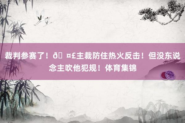裁判参赛了！🤣主裁防住热火反击！但没东说念主吹他犯规！体育集锦
