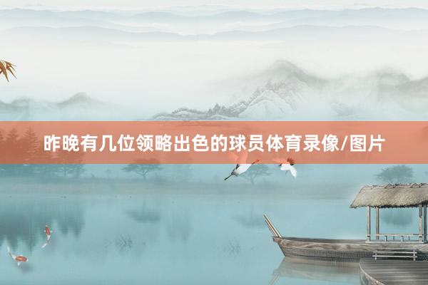 昨晚有几位领略出色的球员体育录像/图片 昨晚有几位领略出色的球员体育录像/图片