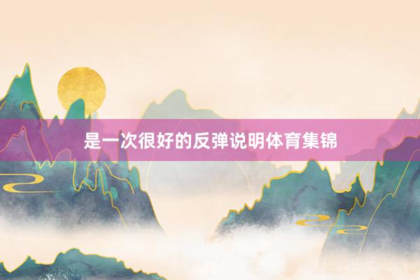 是一次很好的反弹说明体育集锦