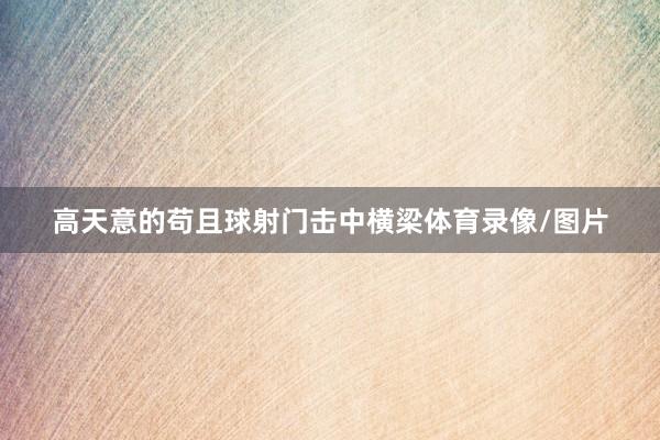 高天意的苟且球射门击中横梁体育录像/图片