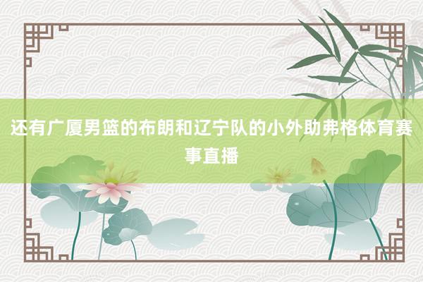 还有广厦男篮的布朗和辽宁队的小外助弗格体育赛事直播
