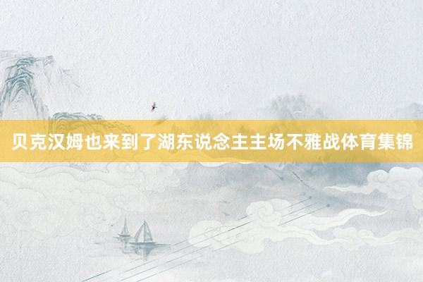 贝克汉姆也来到了湖东说念主主场不雅战体育集锦