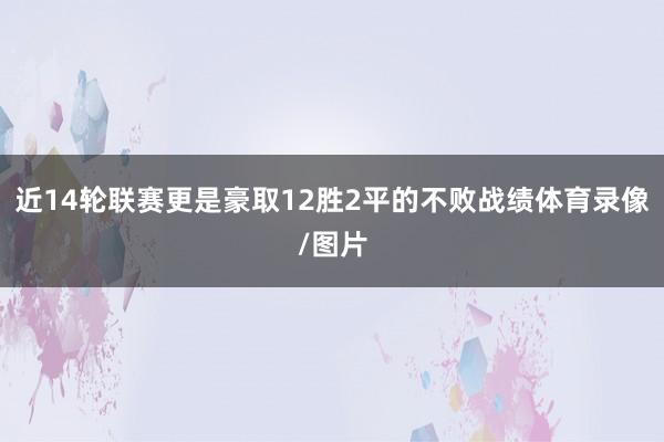 近14轮联赛更是豪取12胜2平的不败战绩体育录像/图片