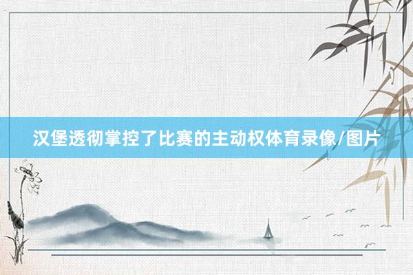 汉堡透彻掌控了比赛的主动权体育录像/图片