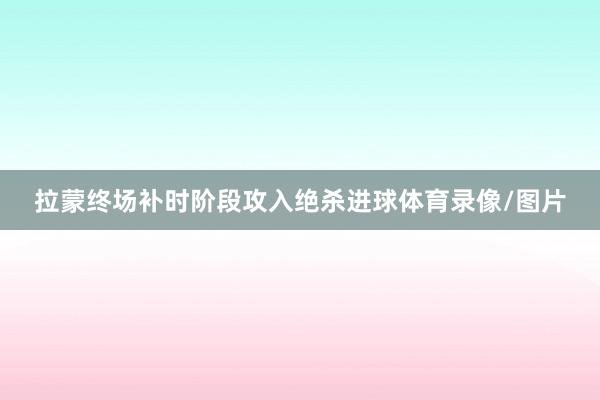 拉蒙终场补时阶段攻入绝杀进球体育录像/图片
