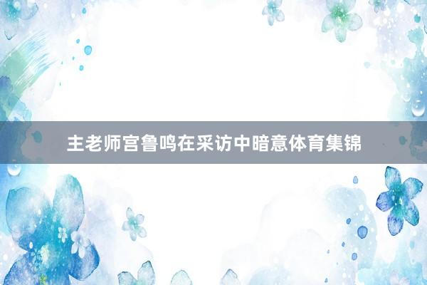 主老师宫鲁鸣在采访中暗意体育集锦