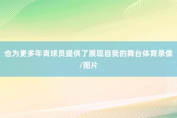 也为更多年青球员提供了展现自我的舞台体育录像/图片