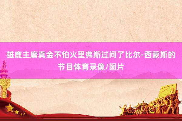 雄鹿主磨真金不怕火里弗斯过问了比尔-西蒙斯的节目体育录像/图片