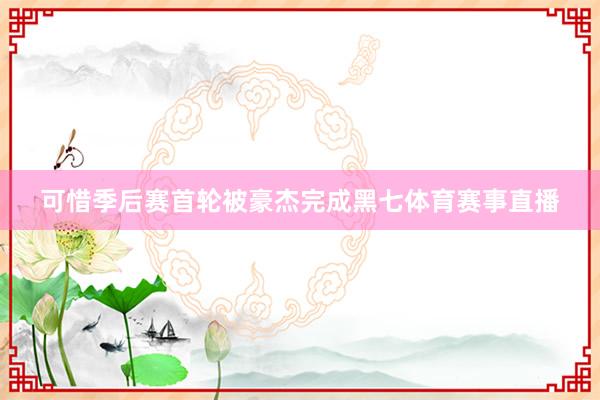 可惜季后赛首轮被豪杰完成黑七体育赛事直播