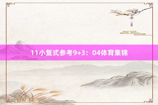 11 小复式参考9+3:04体育集锦