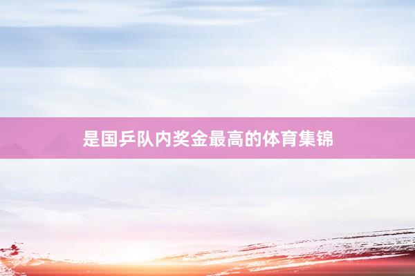 是国乒队内奖金最高的体育集锦