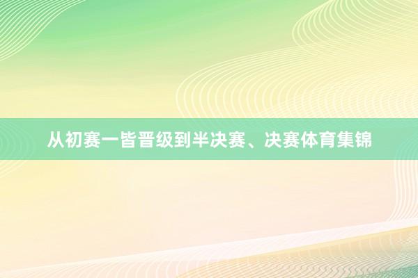 从初赛一皆晋级到半决赛、决赛体育集锦