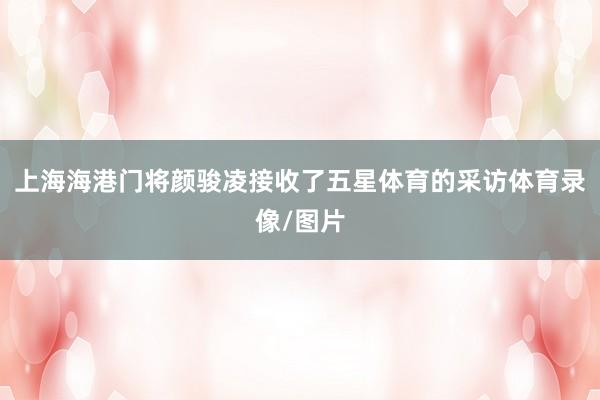 上海海港门将颜骏凌接收了五星体育的采访体育录像/图片