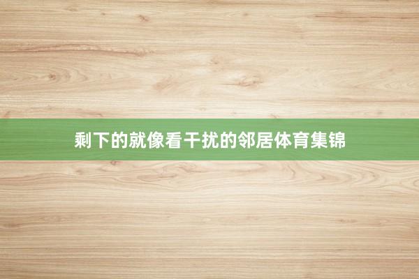 剩下的就像看干扰的邻居体育集锦